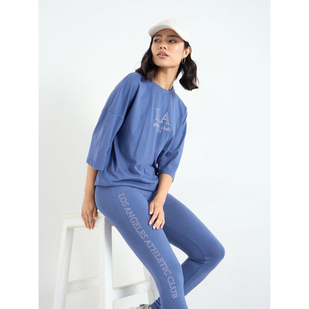 طقم من ليقنز وتيشيرت فضفاض-women-clothing-coordsets-image-1