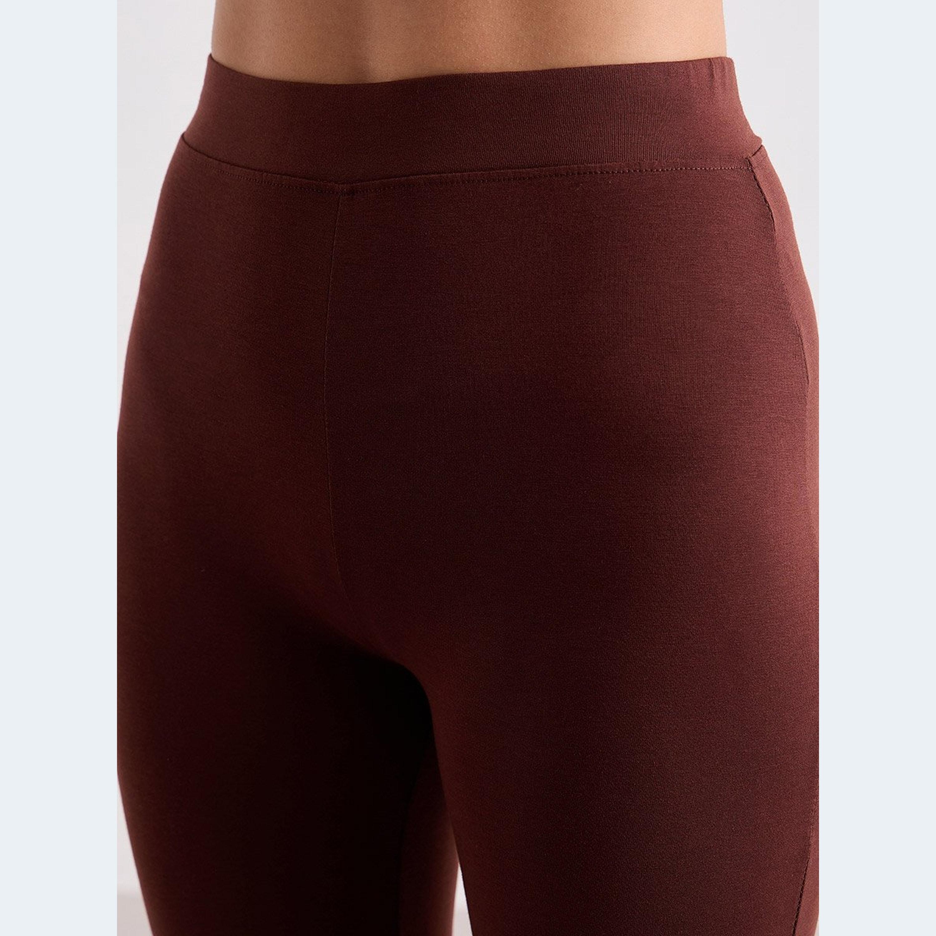 Styli Women Brown Color Block Oversized T-Shirt and Leggings Set-women-clothing-coordsets-image-6