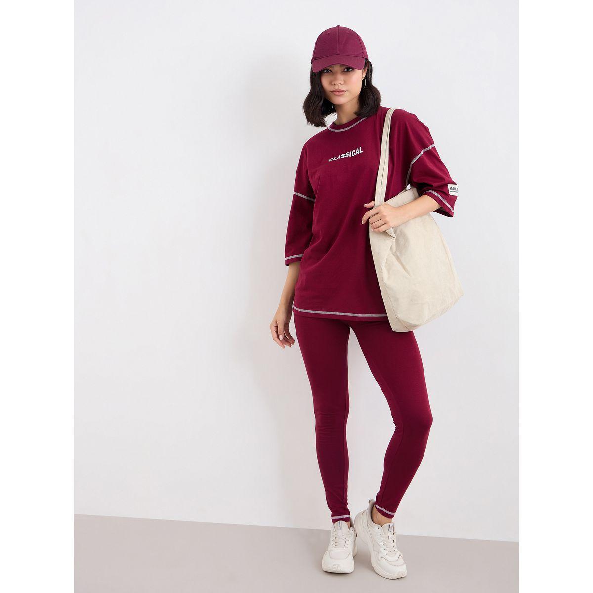 طقم منسق من ليقنز مع تيشيرت فضفاض بأكمام قصيرة-women-clothing-coordsets-image-1