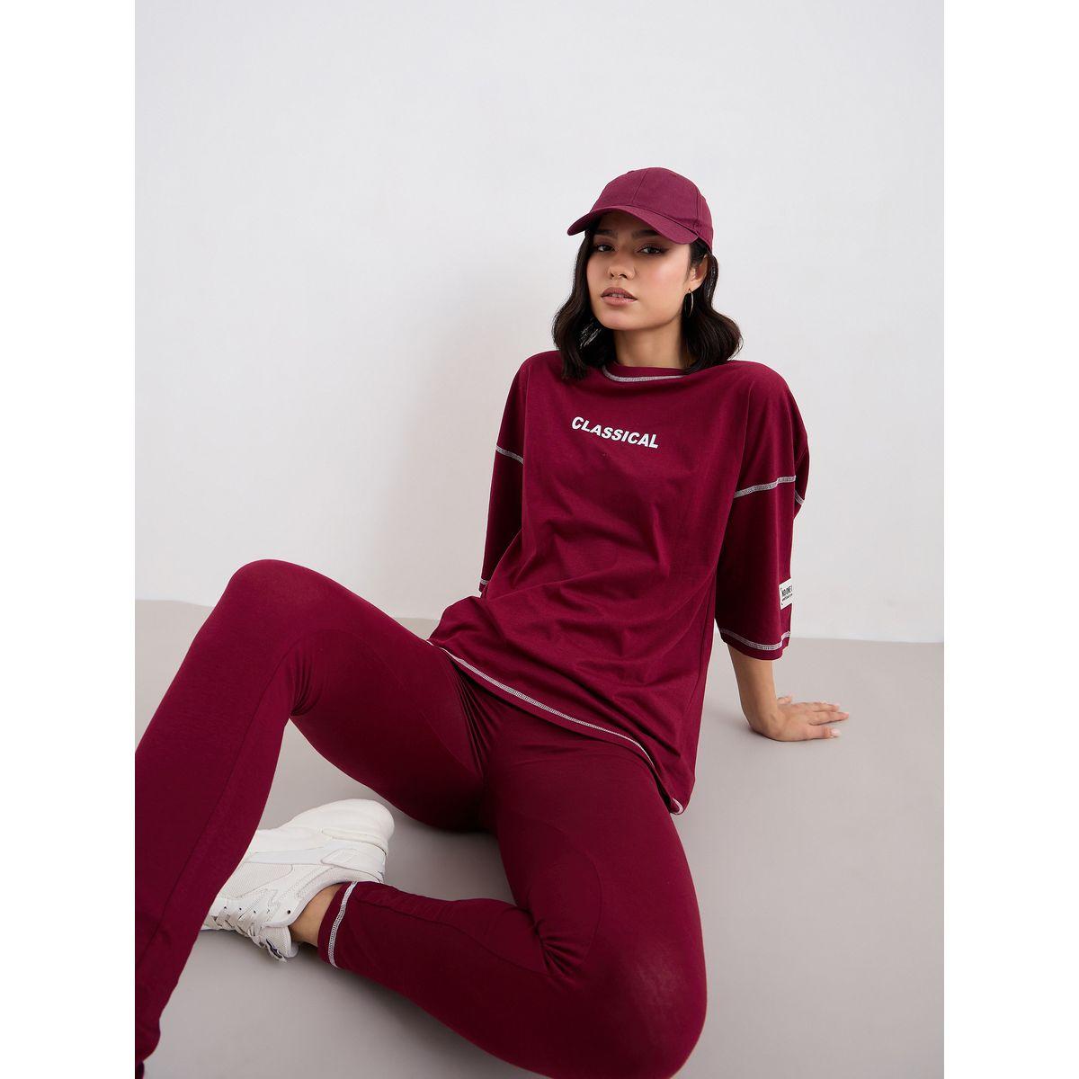طقم منسق من ليقنز مع تيشيرت فضفاض بأكمام قصيرة-women-clothing-coordsets-image-5