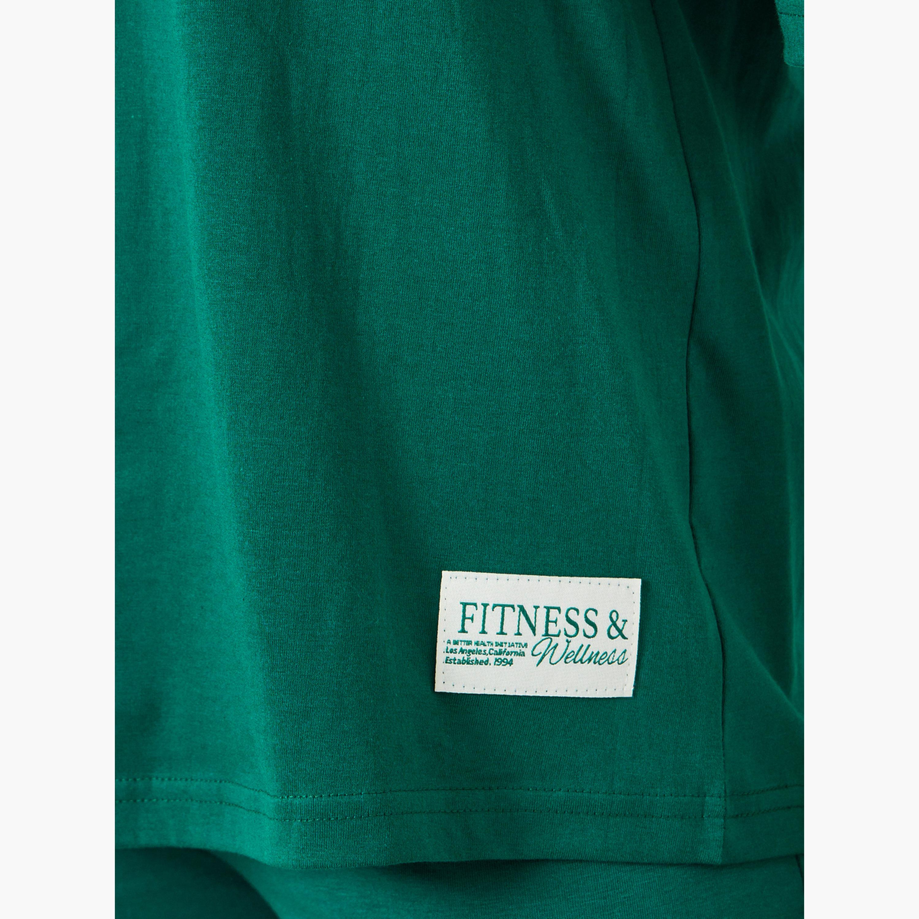 Styli Women Dark Green T-Shirt and Leggings Co-Ords-women-clothing-coordsets-image-4