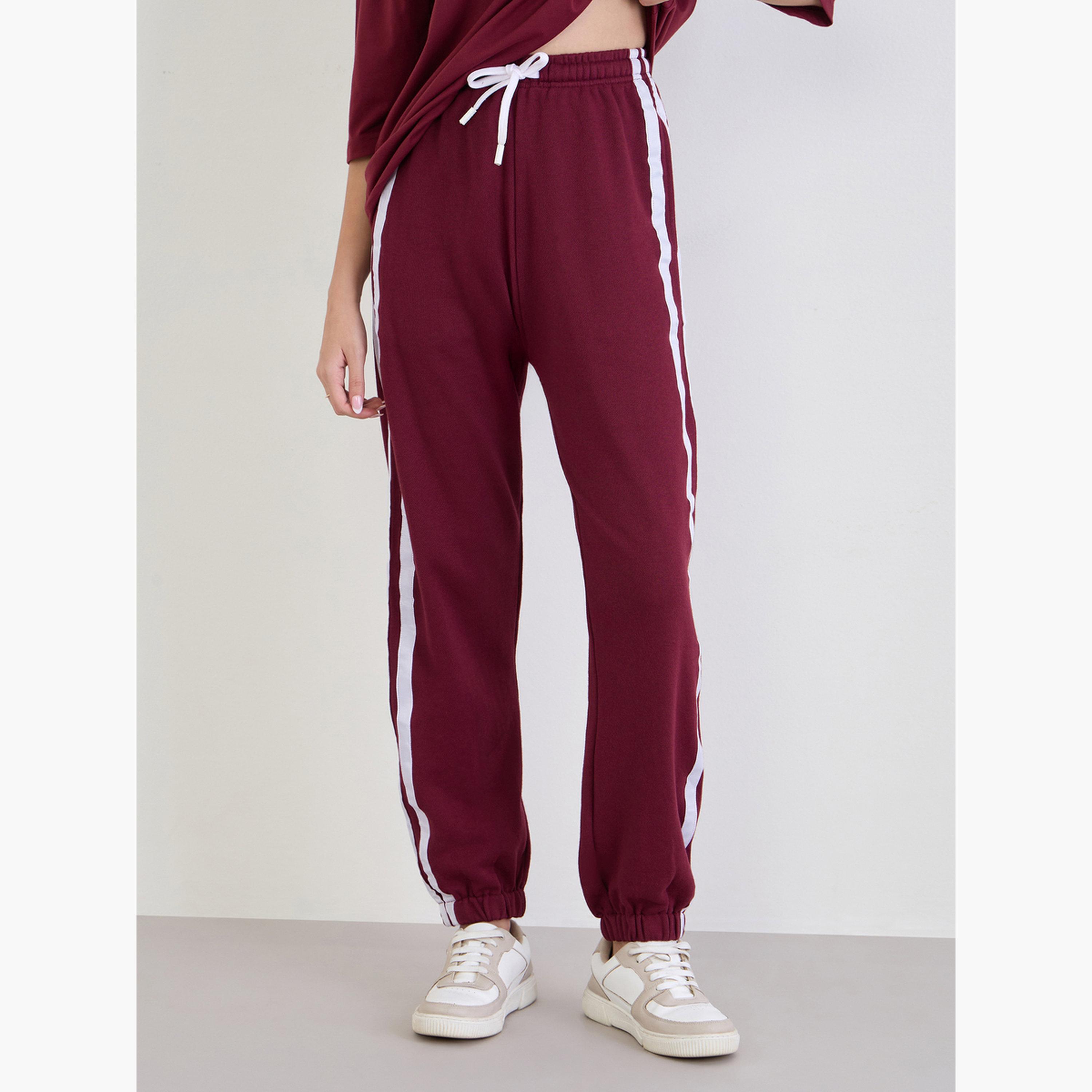 Styli Oversized Longline T-Shirt and Cuffed Joggers Co-Ords-women-clothing-coordsets-image-5