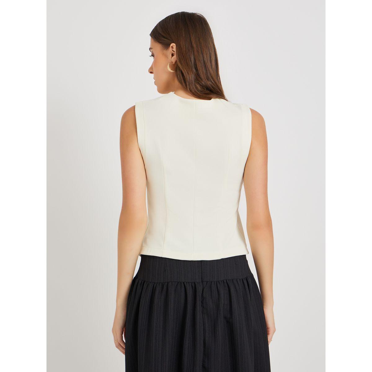 Styli Texture Sleeveless Top with Button Detail-women-clothing-shirtsandblouses-blouses-image-4