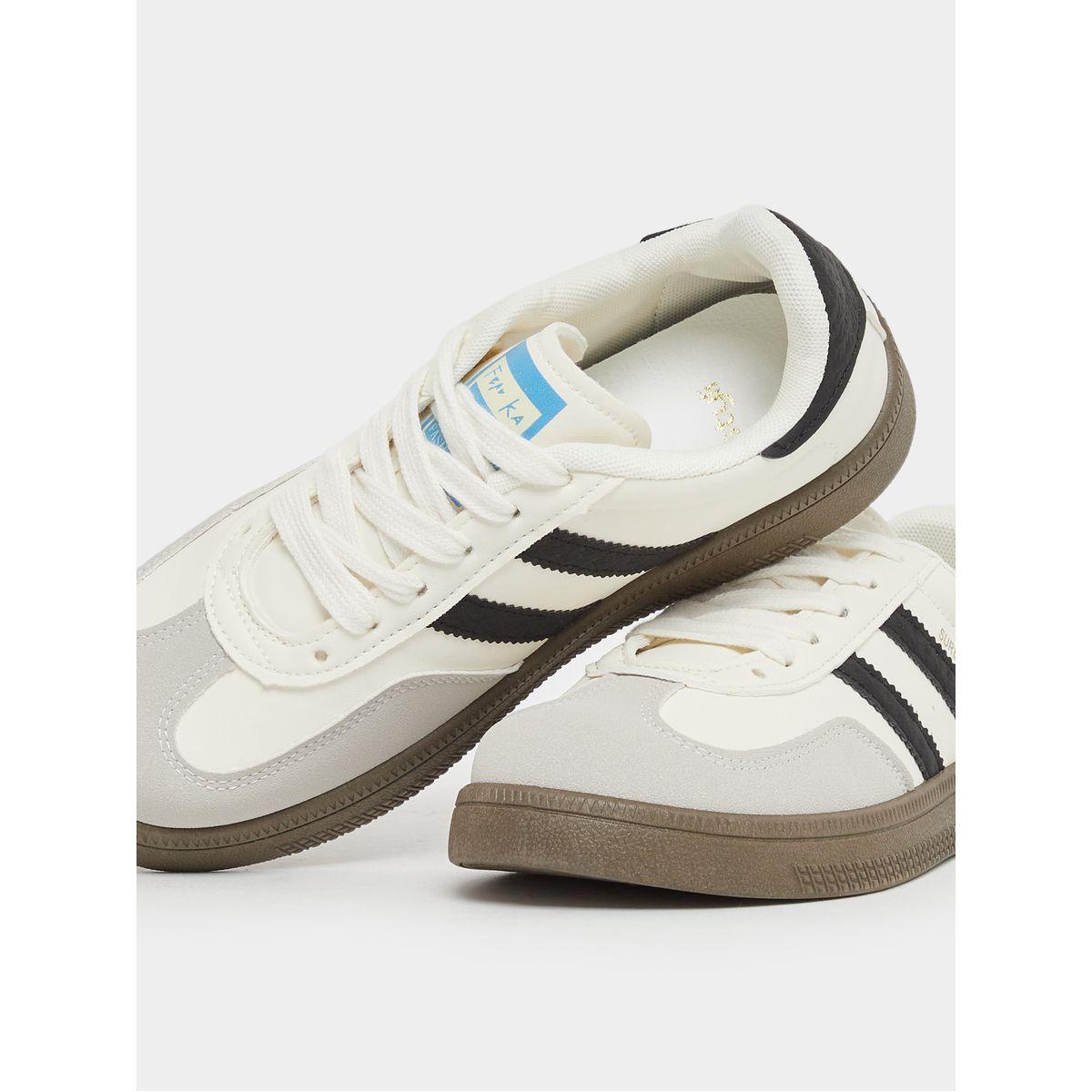 Styli Striped Lace Up Sneakers-women-shoes-sneakers-image-4