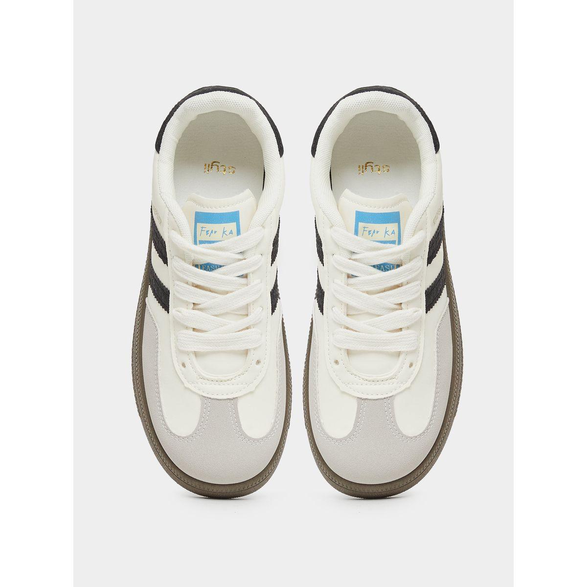 Styli Striped Lace Up Sneakers-women-shoes-sneakers-image-6