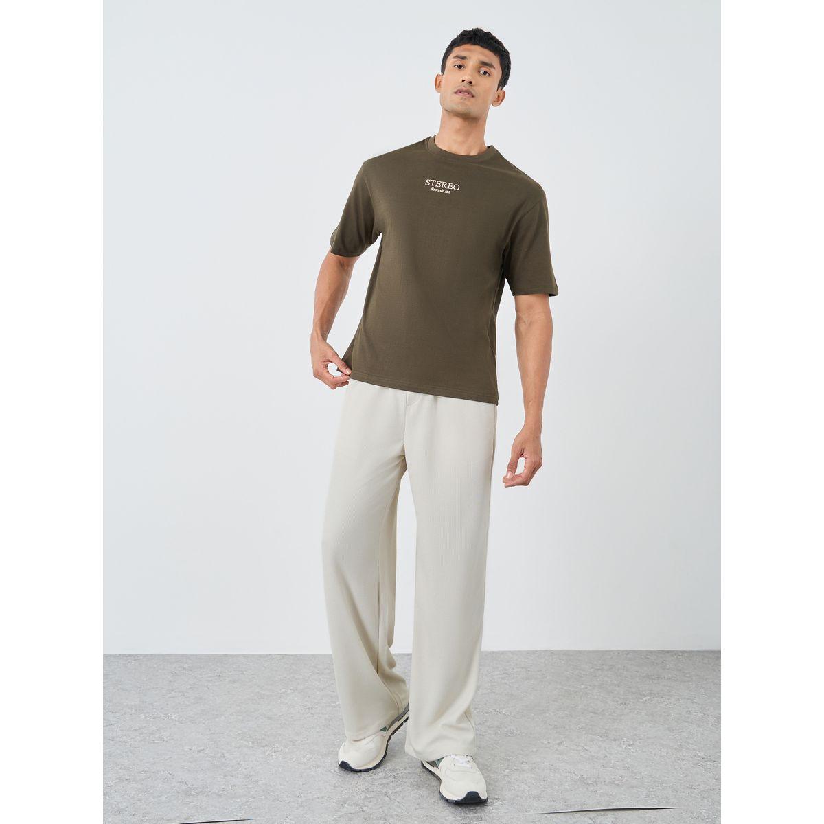 Styli Oversized Open Hem Joggers with Drawstring-men-clothing-bottoms-joggers-image-2