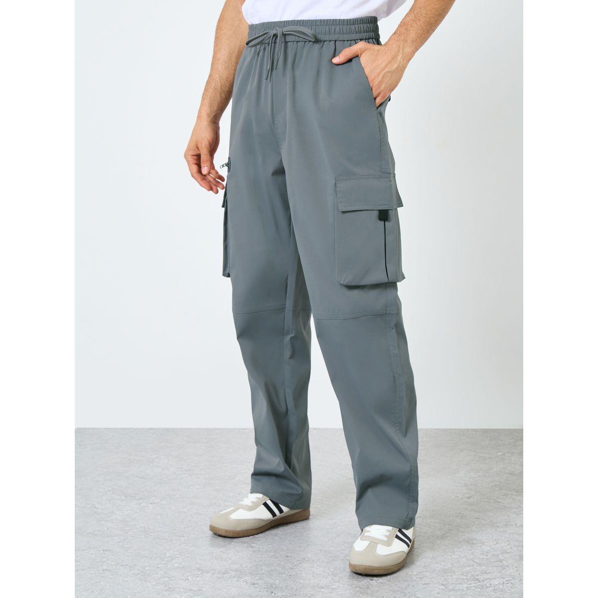 Styli Woven Relaxed Fit Panelled Cargo Joggers-men-clothing-bottoms-joggers-image-1