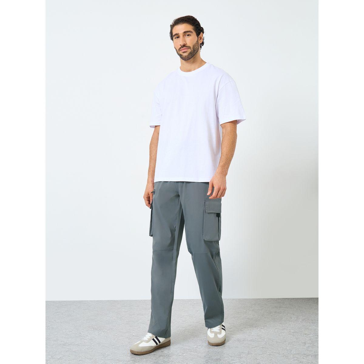 Styli Woven Relaxed Fit Panelled Cargo Joggers-men-clothing-bottoms-joggers-image-2
