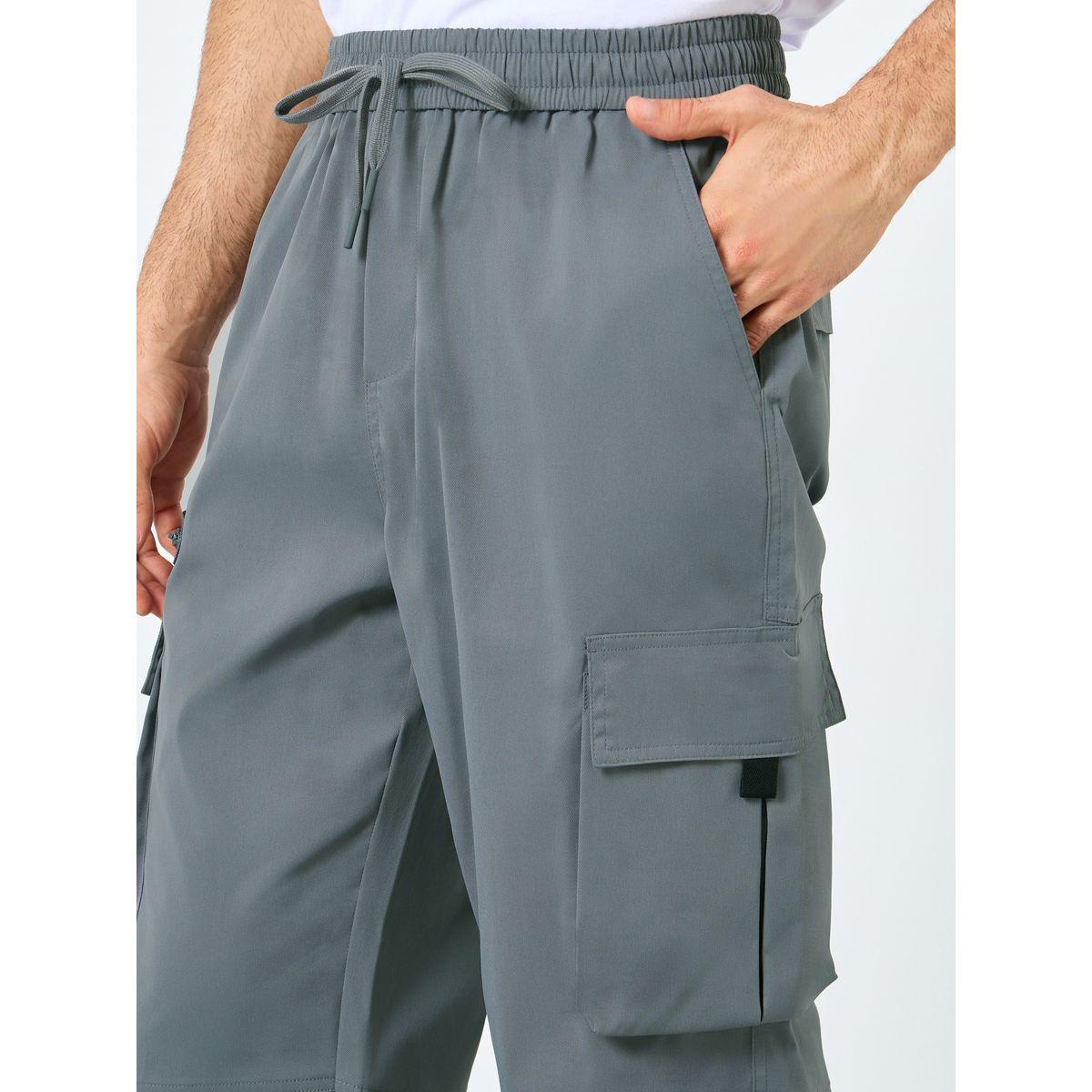 Styli Woven Relaxed Fit Panelled Cargo Joggers-men-clothing-bottoms-joggers-image-3