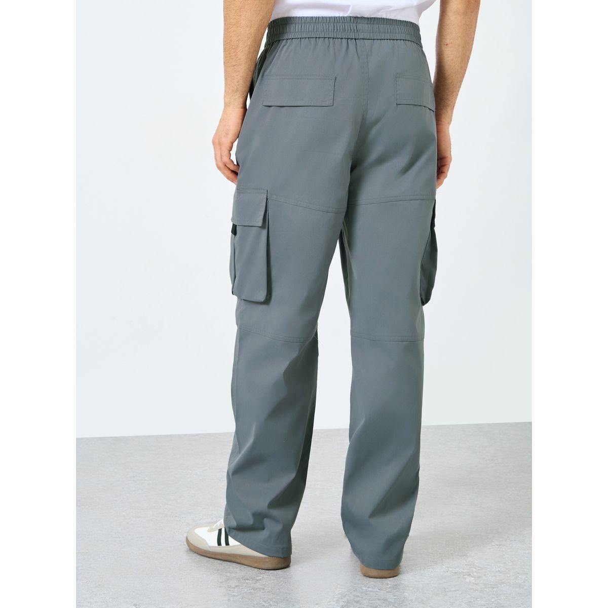 Styli Woven Relaxed Fit Panelled Cargo Joggers-men-clothing-bottoms-joggers-image-4