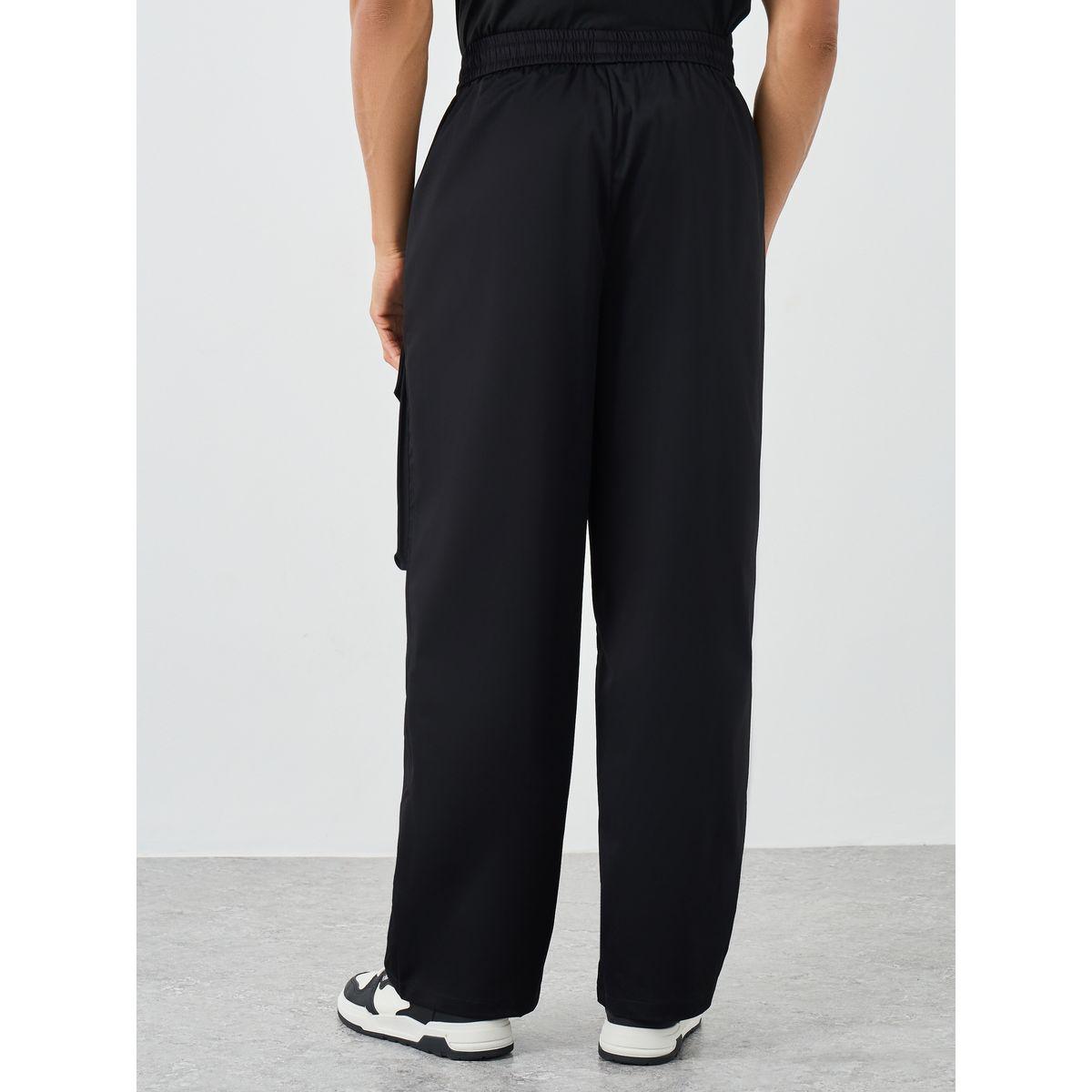 Styli Woven Oversized Cargo Joggers with Contrast Drawcord-men-clothing-bottoms-joggers-image-4