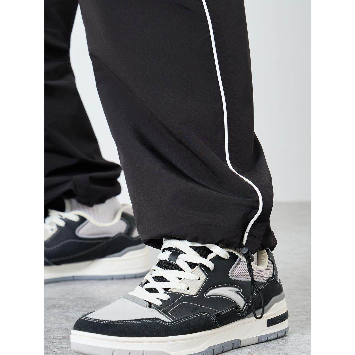 Styli Black Relaxed Fit Joggers with Side Piping and Placement Print-men-clothing-bottoms-joggers-image-4
