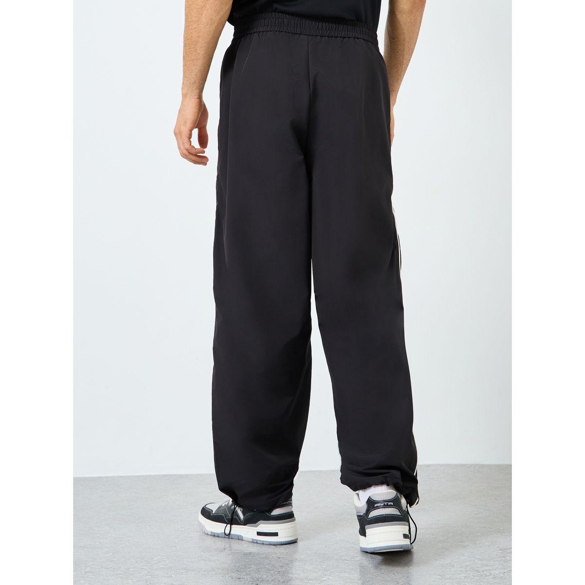 Styli Black Relaxed Fit Joggers with Side Piping and Placement Print-men-clothing-bottoms-joggers-image-5