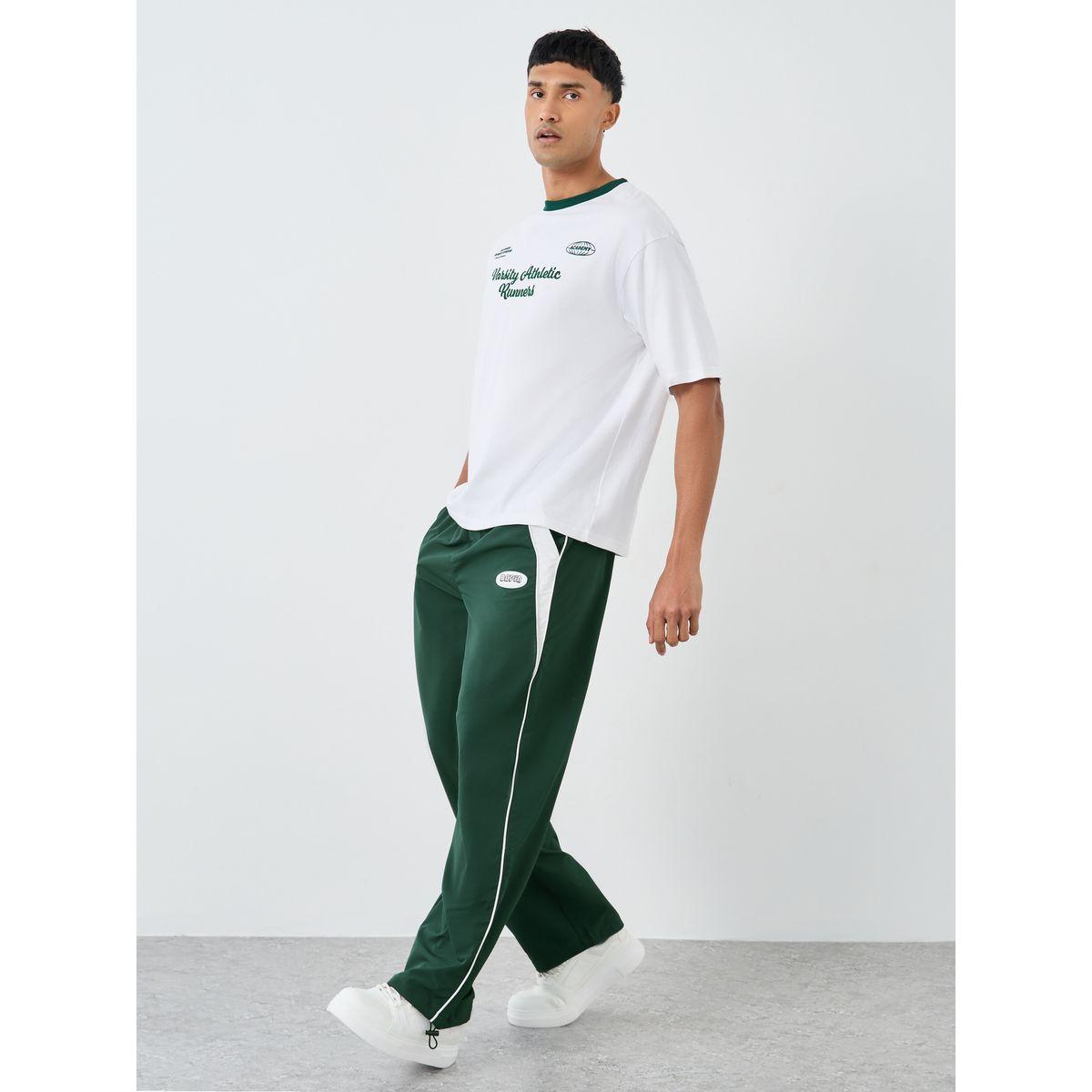 Styli Green Relaxed Fit Joggers with Side Piping and Placement Print-men-clothing-bottoms-joggers-image-2