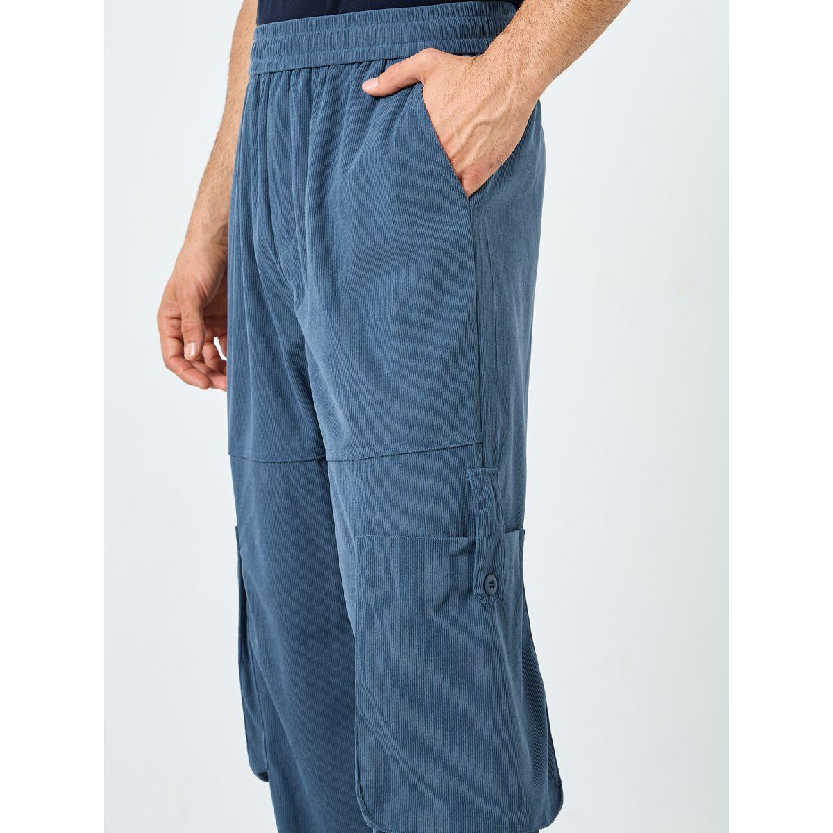 Styli Plain Oversized Fit Cargo Joggers-men-clothing-bottoms-joggers-image-4