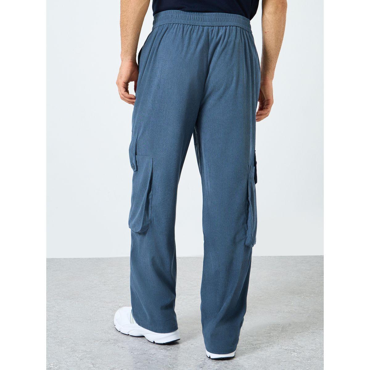 Styli Plain Oversized Fit Cargo Joggers-men-clothing-bottoms-joggers-image-5