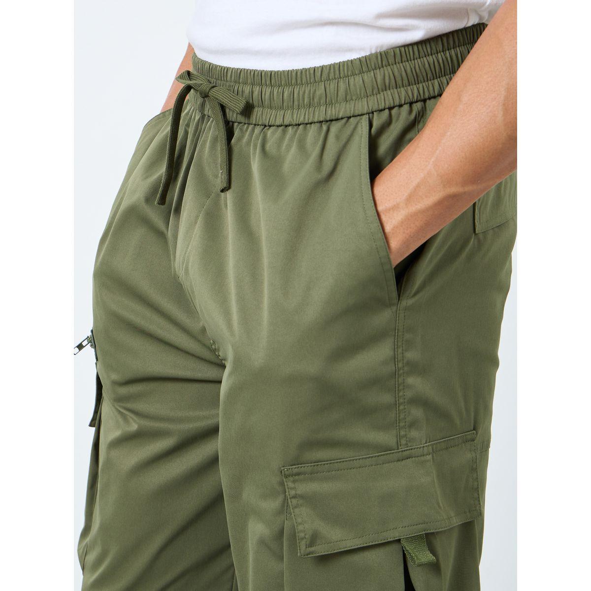 Styli Men Olive Woven Relaxed Fit Cargo Joggers-men-clothing-bottoms-joggers-image-3