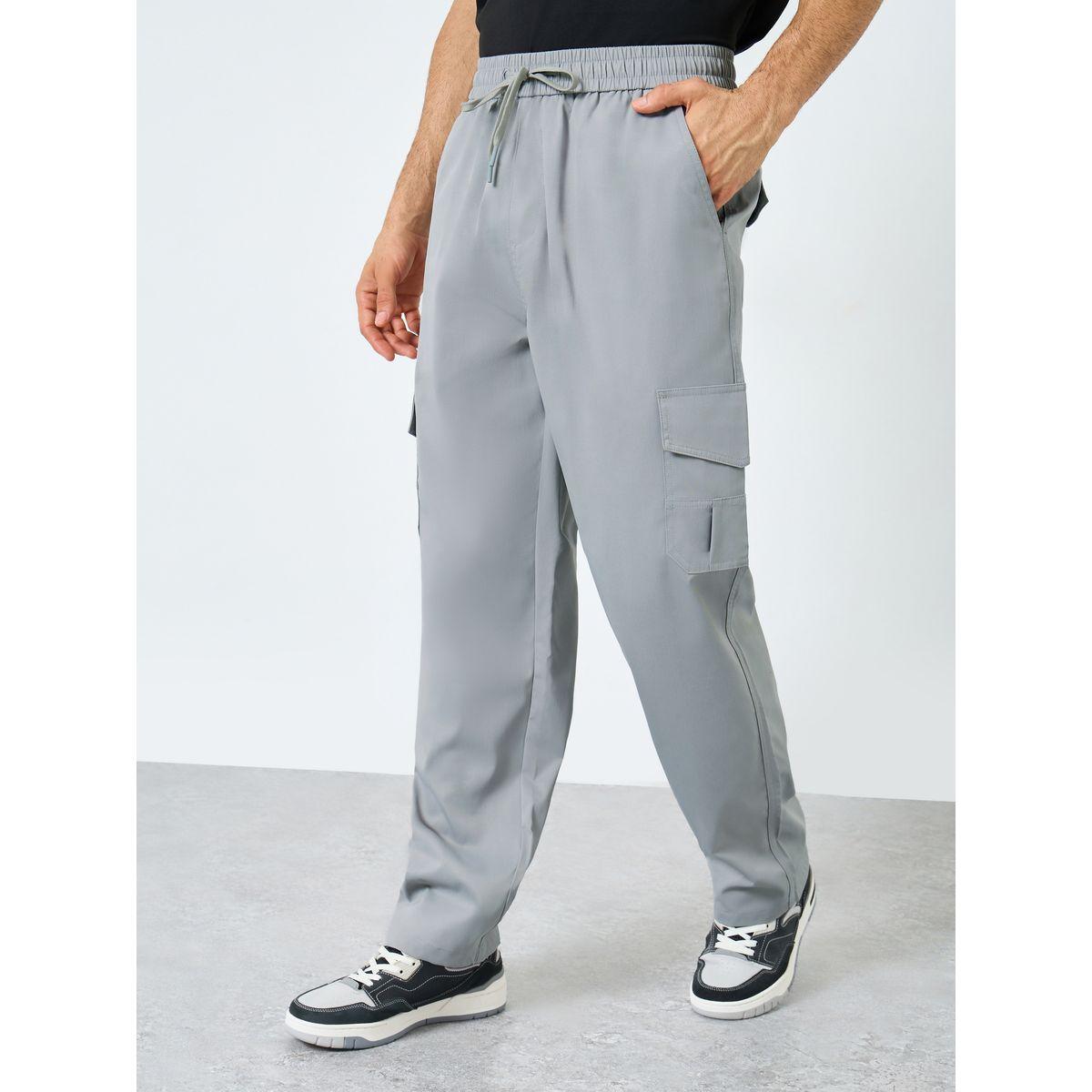 Styli Woven Straight Fit Cargo Joggers-men-clothing-bottoms-joggers-image-1