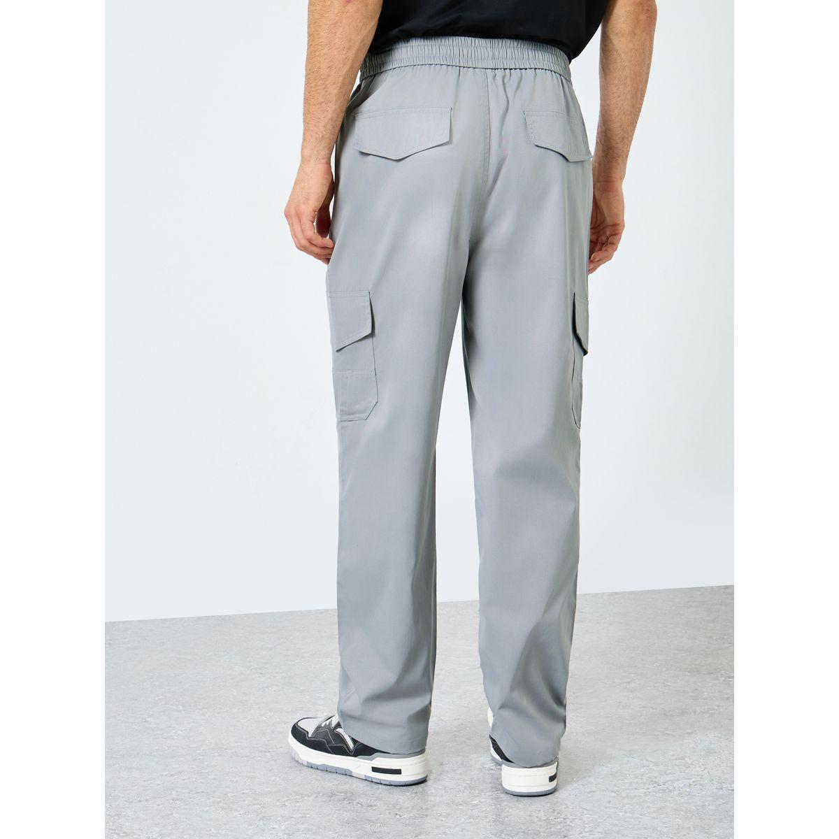 جوغر كارجو منسوج بقصة مستقيمة-men-clothing-bottoms-joggers-image-4
