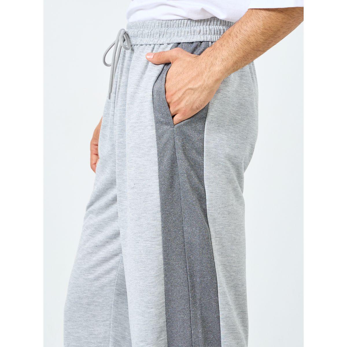 Styli Relaxed Fit Dual Tone Joggers with Drawcord-men-clothing-bottoms-joggers-image-4