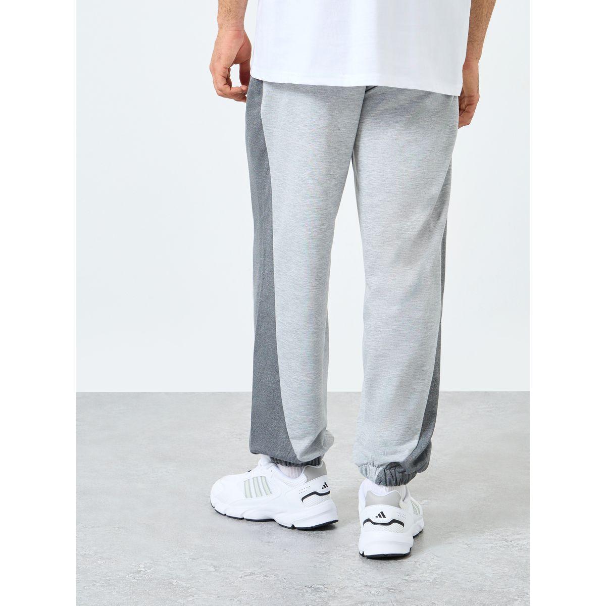 Styli Relaxed Fit Dual Tone Joggers with Drawcord-men-clothing-bottoms-joggers-image-5