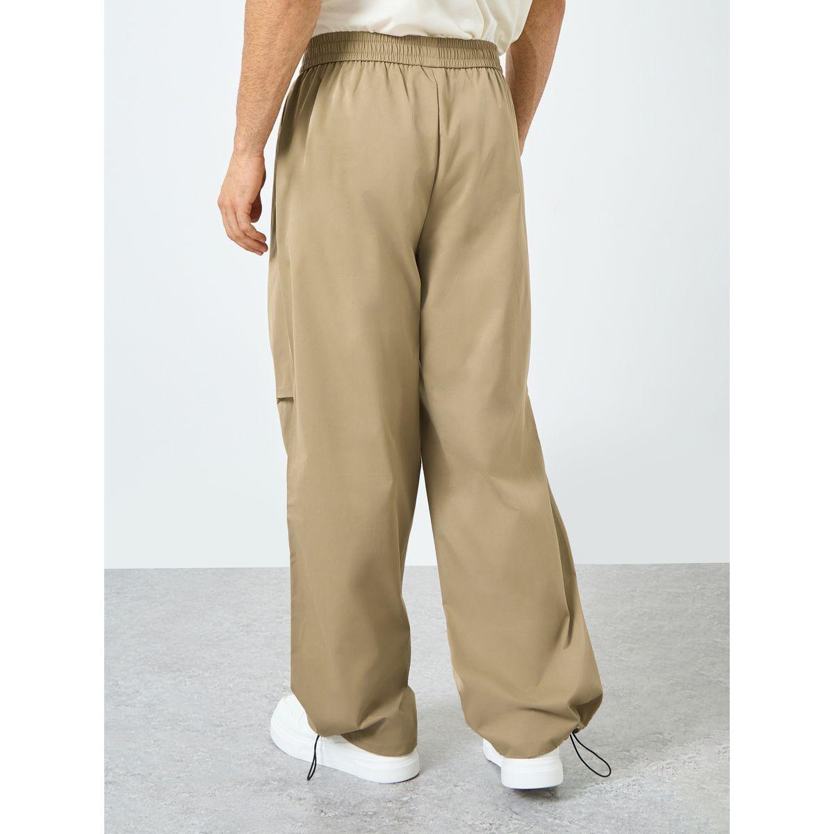 Styli Woven Oversized Fit Open Hem Joggers with Adjustable Loop-men-clothing-bottoms-joggers-image-5