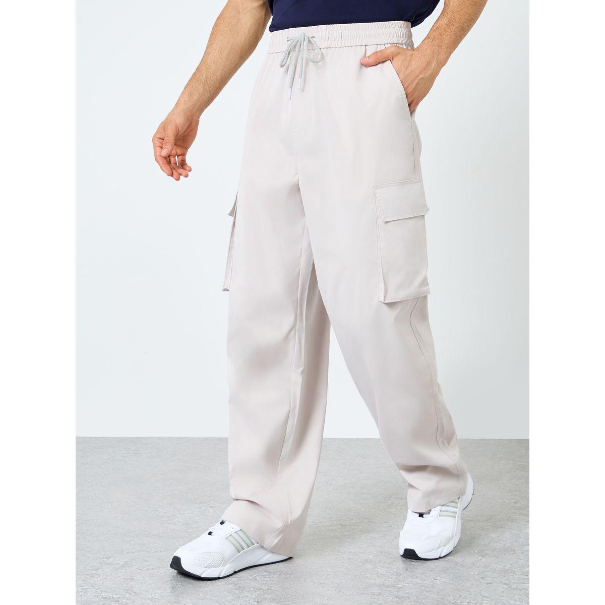 Styli Woven Oversized Fit Open Hem Cargo Joggers-men-clothing-bottoms-joggers-image-2