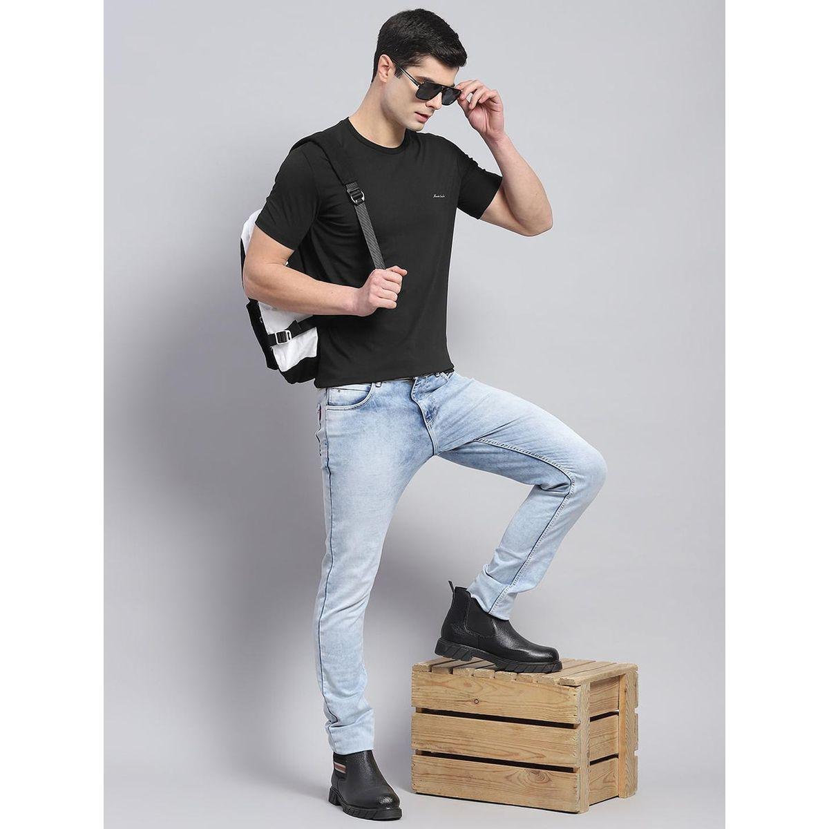 تيشيرت مطبع بكتابة مع ياقة دائرية وأكمام قصيرة-men-clothing-tshirtsandpolos-tshirts-image-5