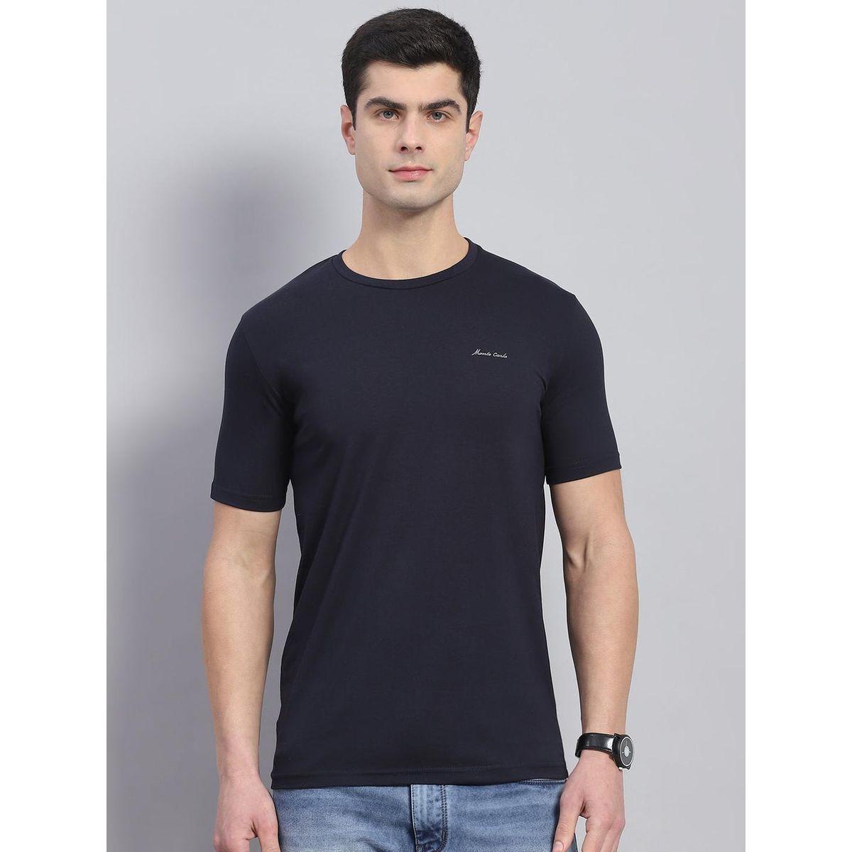 Monte Carlo X Styli Slogan Print Round Neck Short Sleeve T-Shirt-men-clothing-tshirtsandpolos-tshirts-image-1