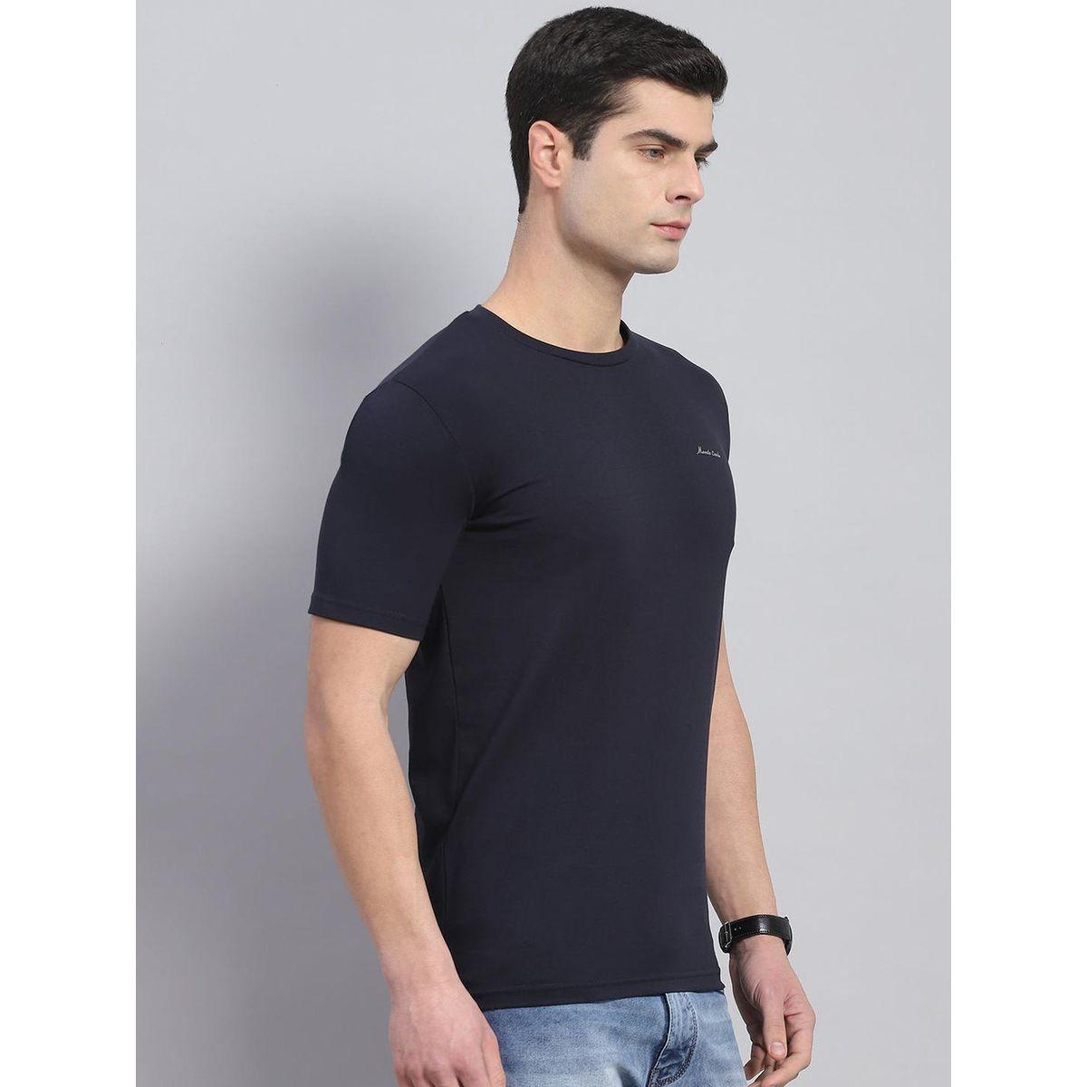 تيشيرت مطبع بكتابة مع ياقة دائرية وأكمام قصيرة-men-clothing-tshirtsandpolos-tshirts-image-3