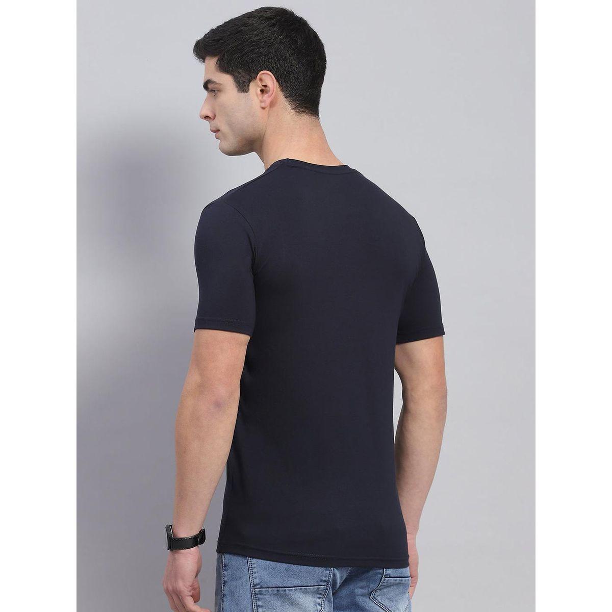 تيشيرت مطبع بكتابة مع ياقة دائرية وأكمام قصيرة-men-clothing-tshirtsandpolos-tshirts-image-4