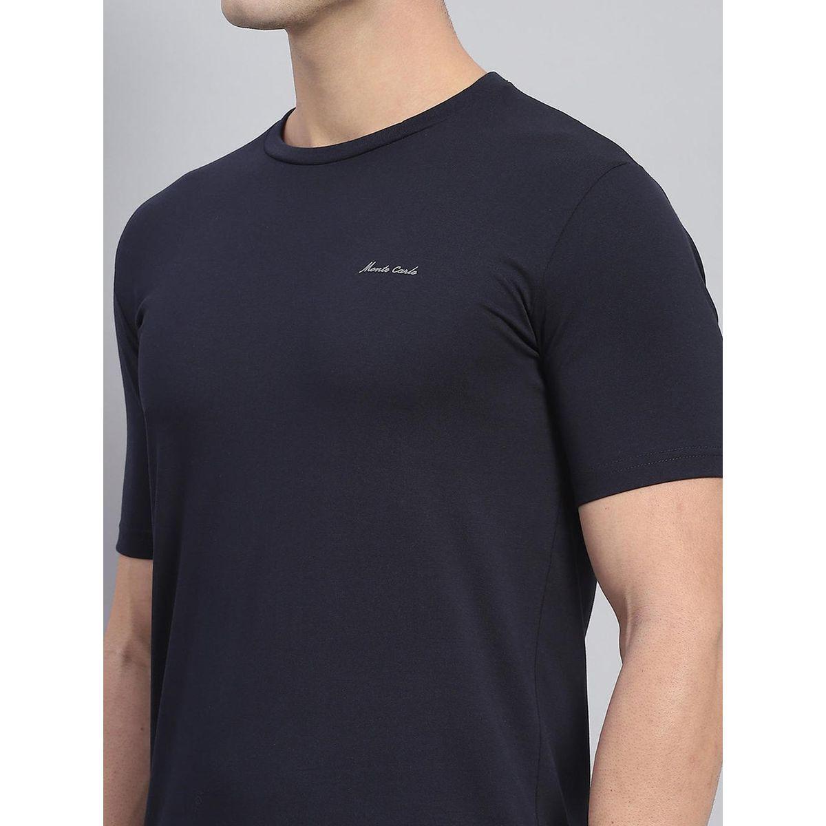 تيشيرت مطبع بكتابة مع ياقة دائرية وأكمام قصيرة-men-clothing-tshirtsandpolos-tshirts-image-6
