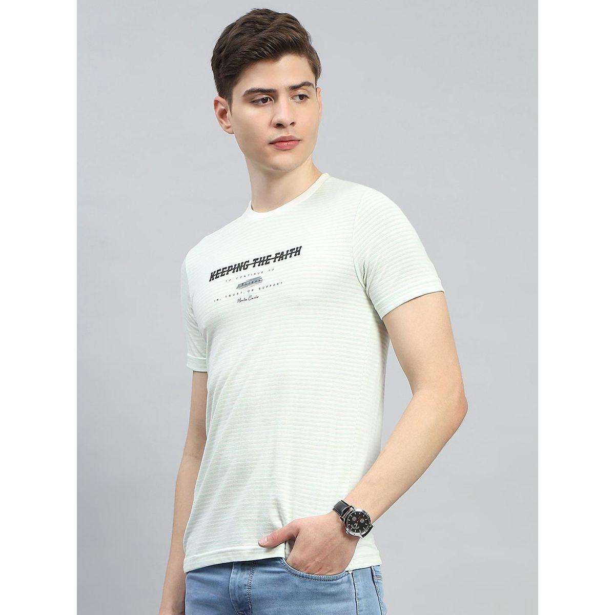 تيشيرت بقصة عادية وياقة دائرية مع طبعة كتابة-men-clothing-tshirtsandpolos-tshirts-image-2