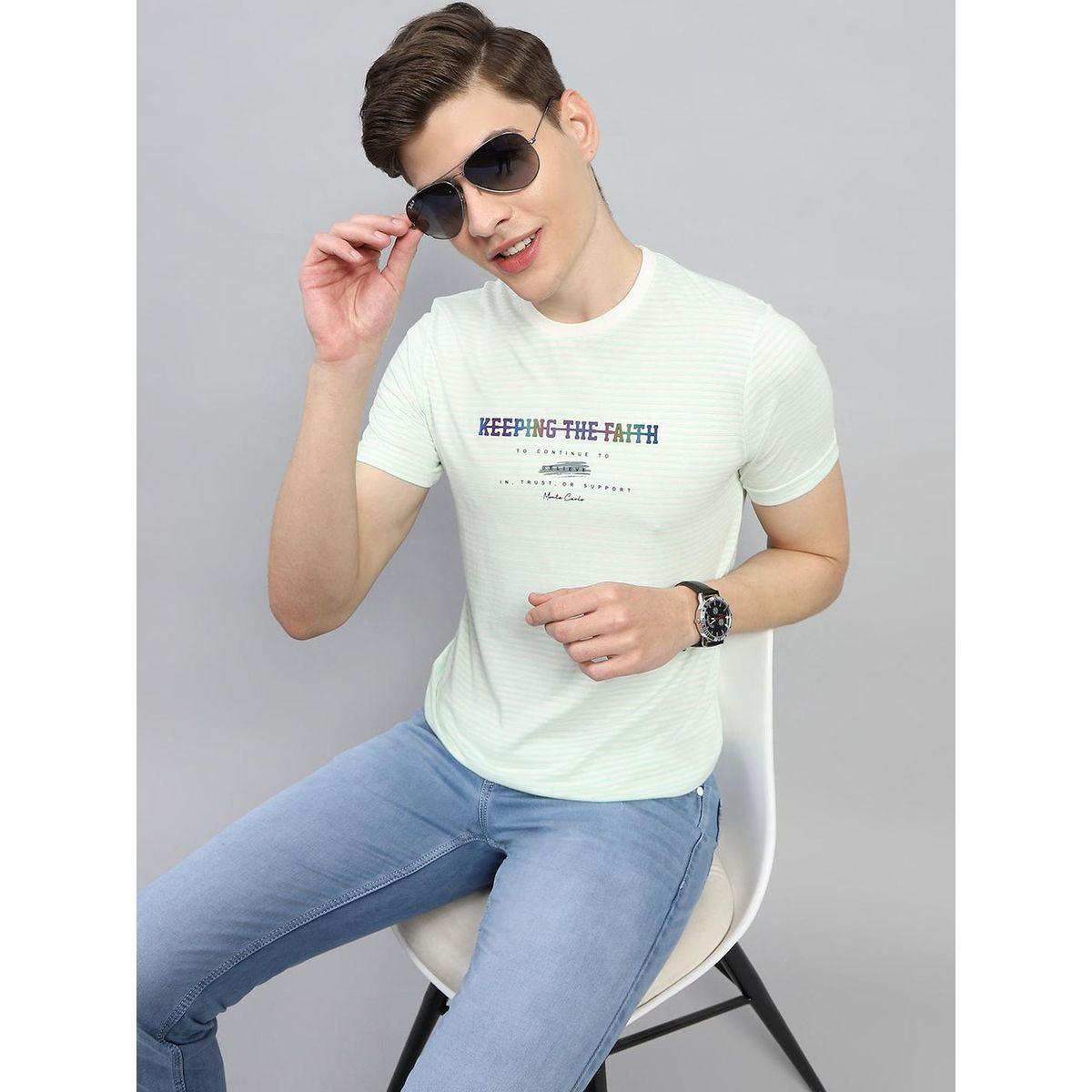 تيشيرت بقصة عادية وياقة دائرية مع طبعة كتابة-men-clothing-tshirtsandpolos-tshirts-image-6
