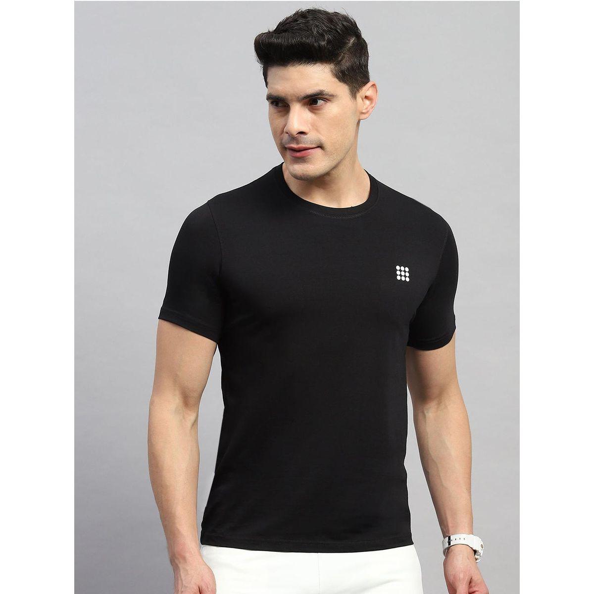 تيشيرت سادة بقصة عادية وأكمام قصيرة-men-clothing-tshirtsandpolos-tshirts-image-1