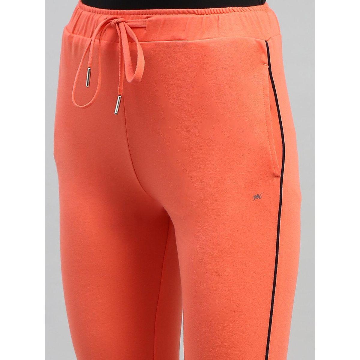 Monte Carlo Women Orange Solid Drawstring Waistband Regular Fit Capris-women-clothing-bottoms-shorts-image-6