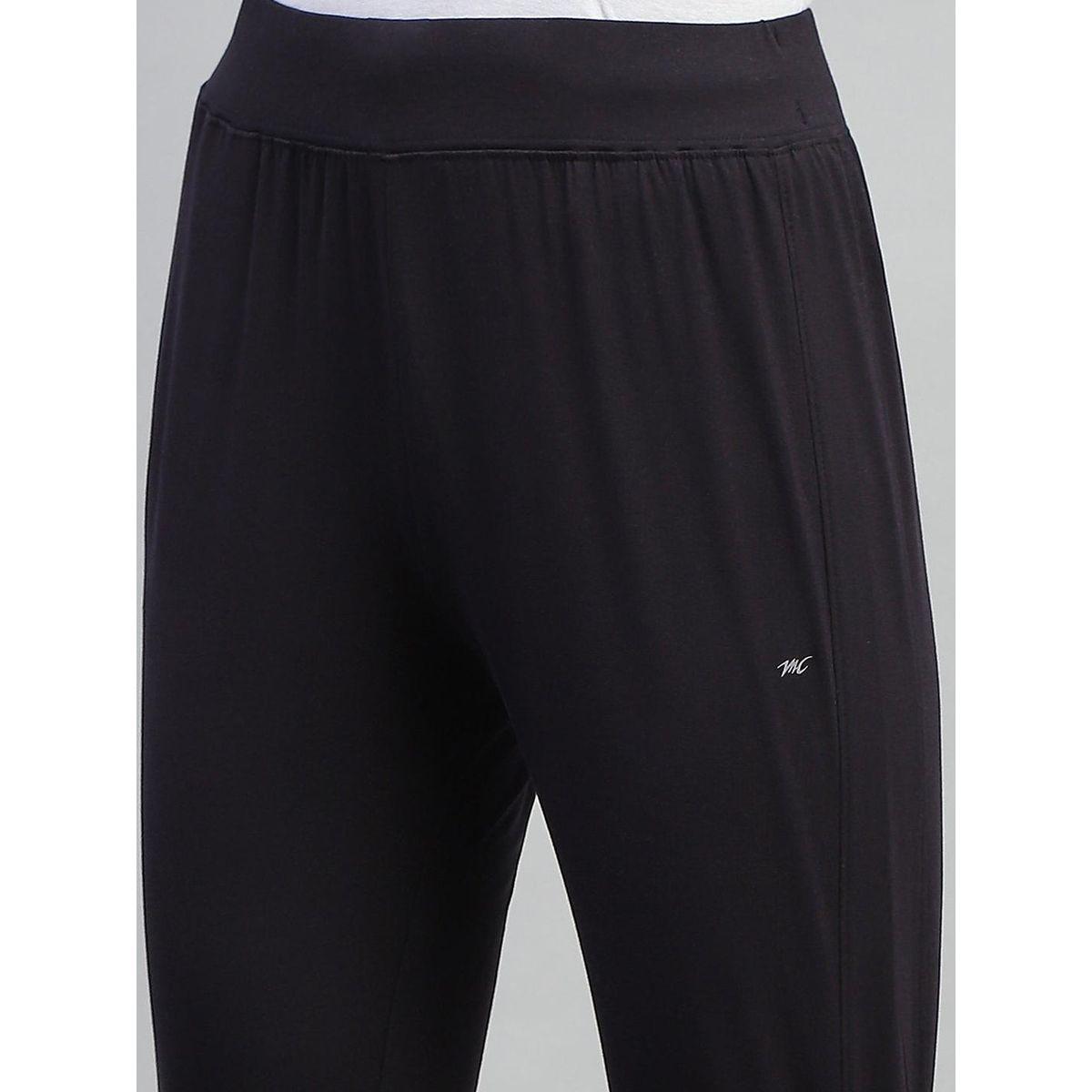 Monte Carlo Women Black Solid Elasticated Waistband Regular Fit Capri-women-clothing-bottoms-shorts-image-6