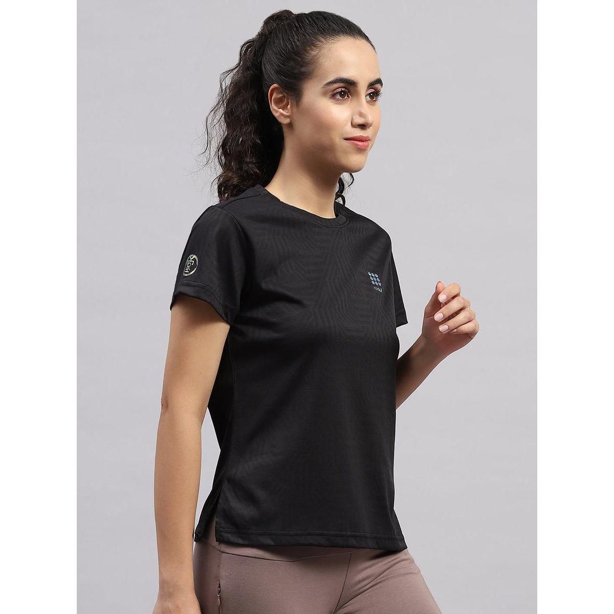 Rock.it X Styli Women Black Solid Round Neck Short Sleeve Top-women-clothing-tshirts-image-3