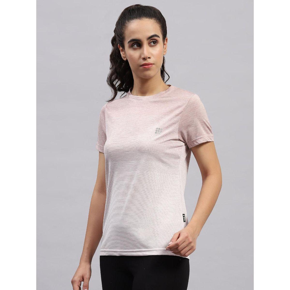 بلوزة أومبري بياقة دائرية وأكمام قصيرة-women-clothing-tshirts-image-2