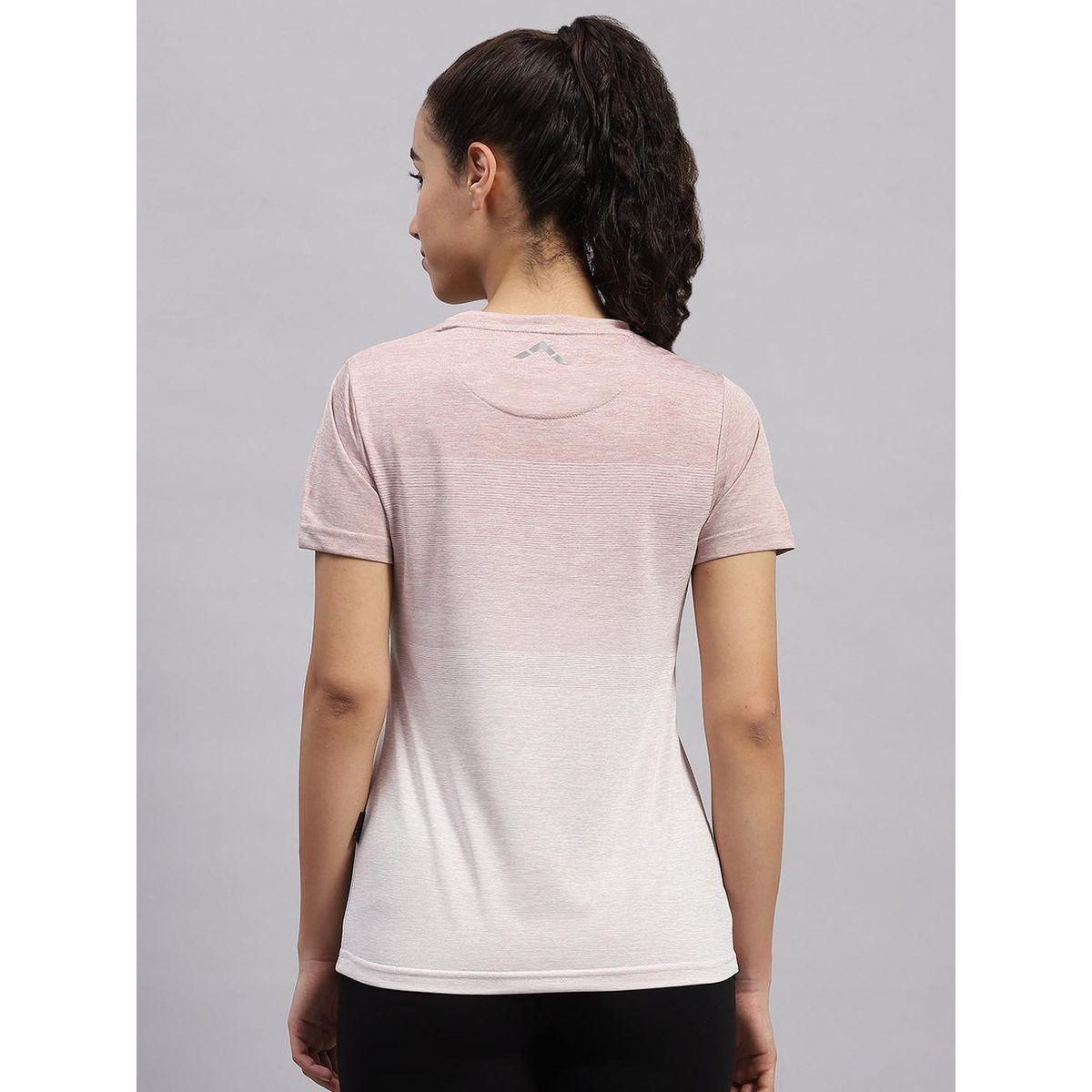 بلوزة أومبري بياقة دائرية وأكمام قصيرة-women-clothing-tshirts-image-4