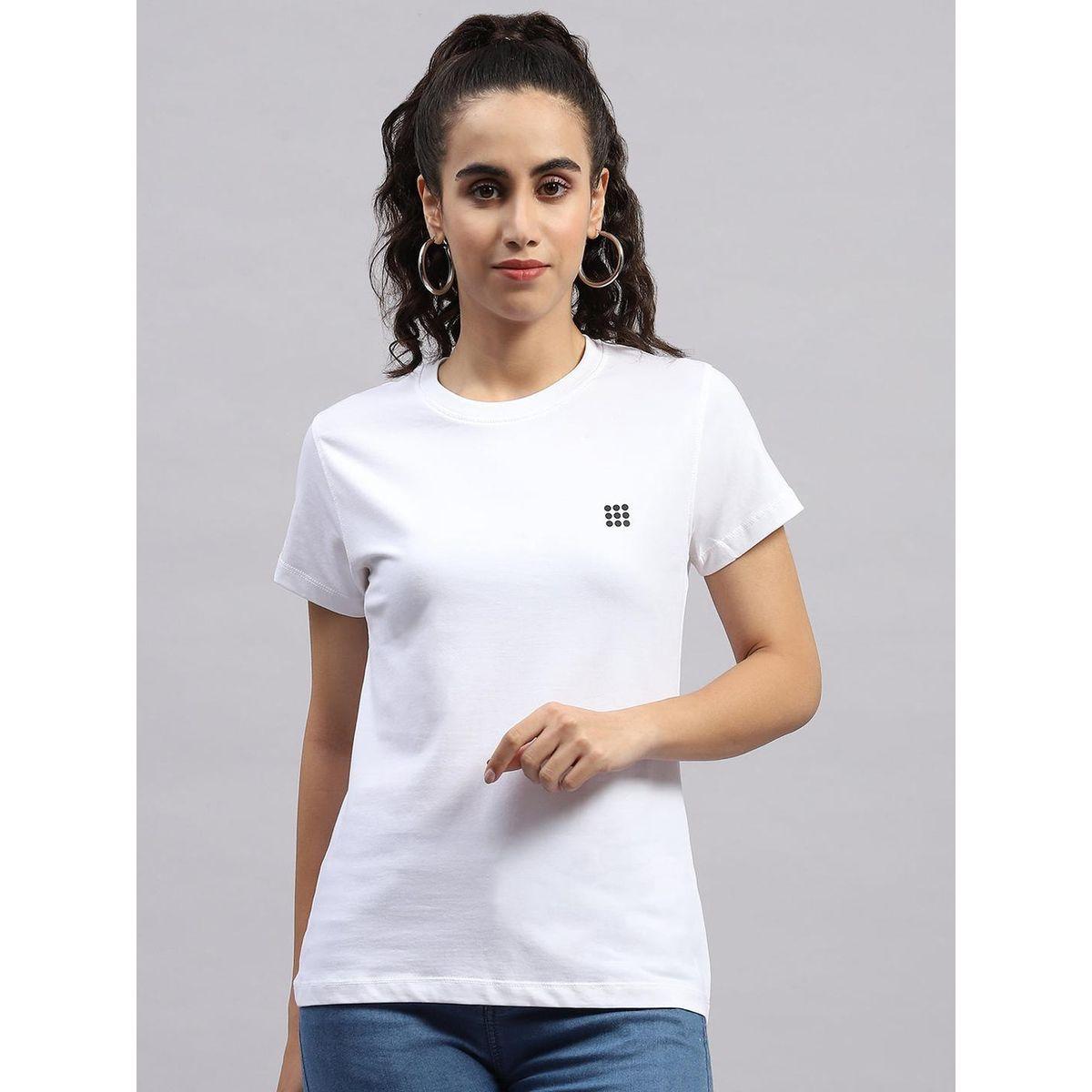 بلوزة سادة بياقة دائرية وأكمام قصيرة-women-clothing-tshirts-image-1