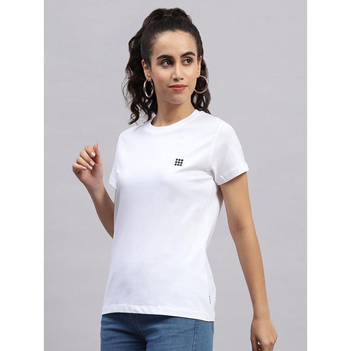 بلوزة سادة بياقة دائرية وأكمام قصيرة-women-clothing-tshirts-image-2