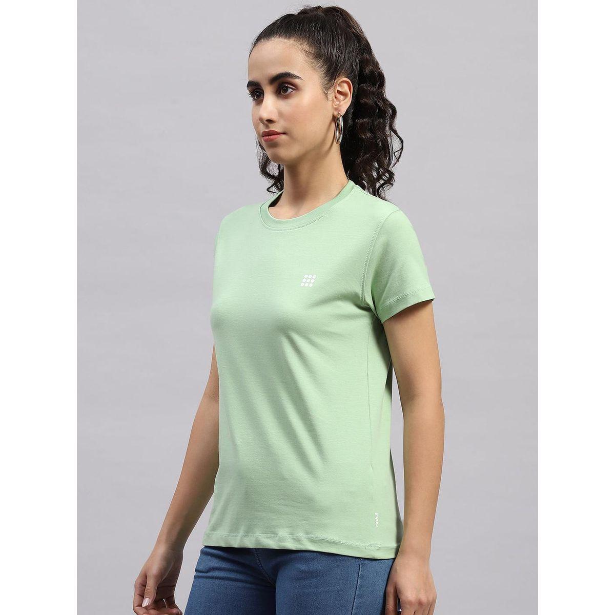 بلوزة سادة بياقة دائرية وأكمام قصيرة-women-clothing-tshirts-image-2