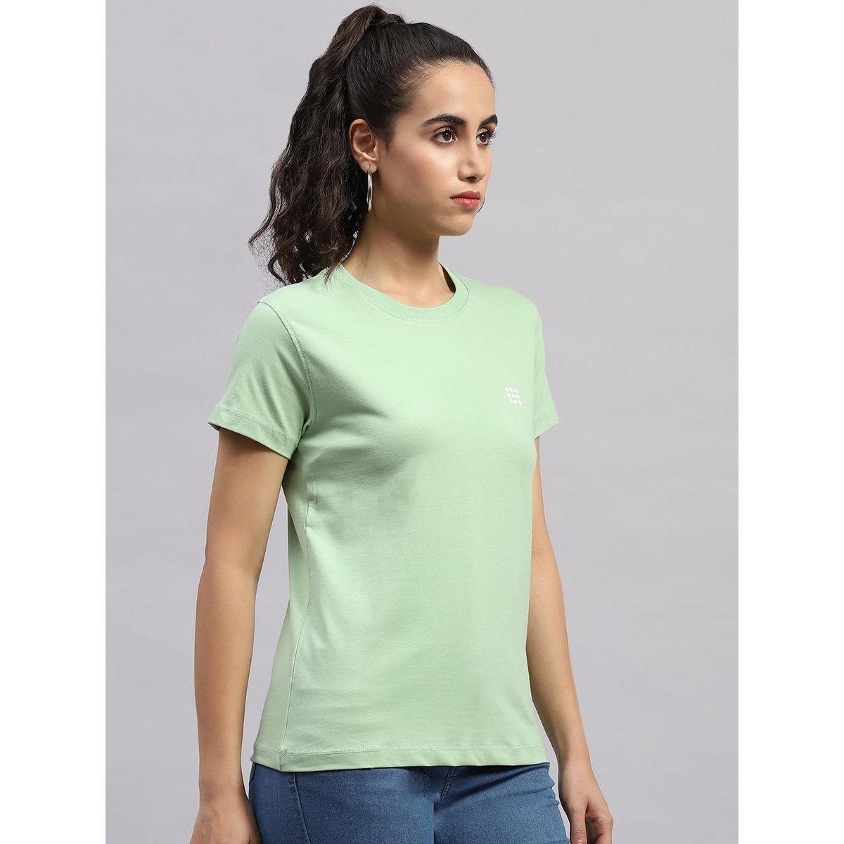 بلوزة سادة بياقة دائرية وأكمام قصيرة-women-clothing-tshirts-image-3