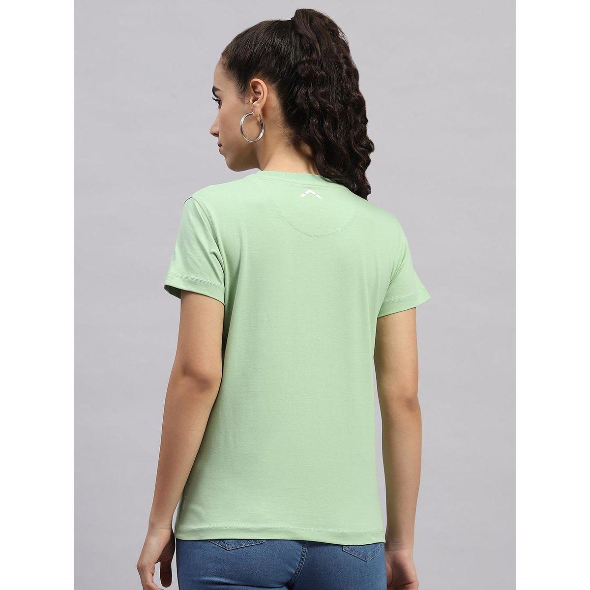 Rock.it X Styli Women Green Solid Round Neck Short Sleeve Top-women-clothing-tshirts-image-4