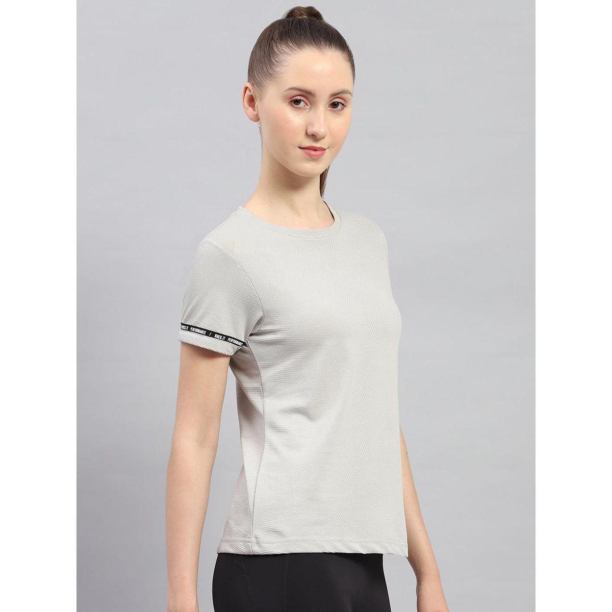 Rock.it X Styli Women Grey Solid Round Neck Short Sleeve Top-women-clothing-tshirts-image-3