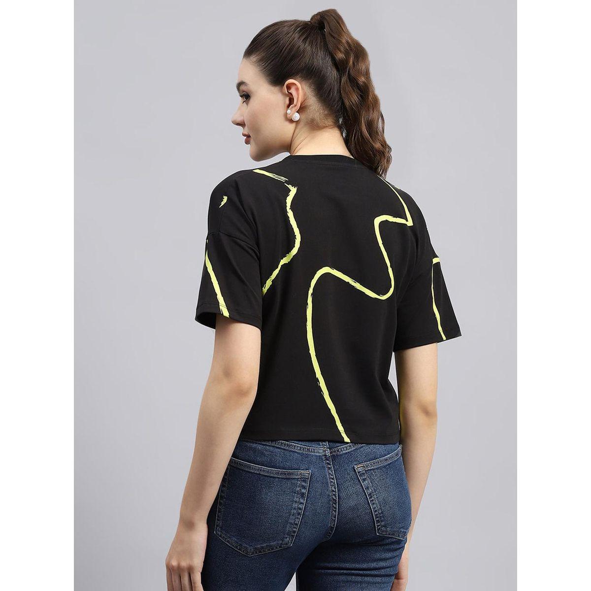 Rock.it X Styli Women Black Slogan Printed Short Sleeve Top-women-clothing-shirtsandblouses-blouses-image-4
