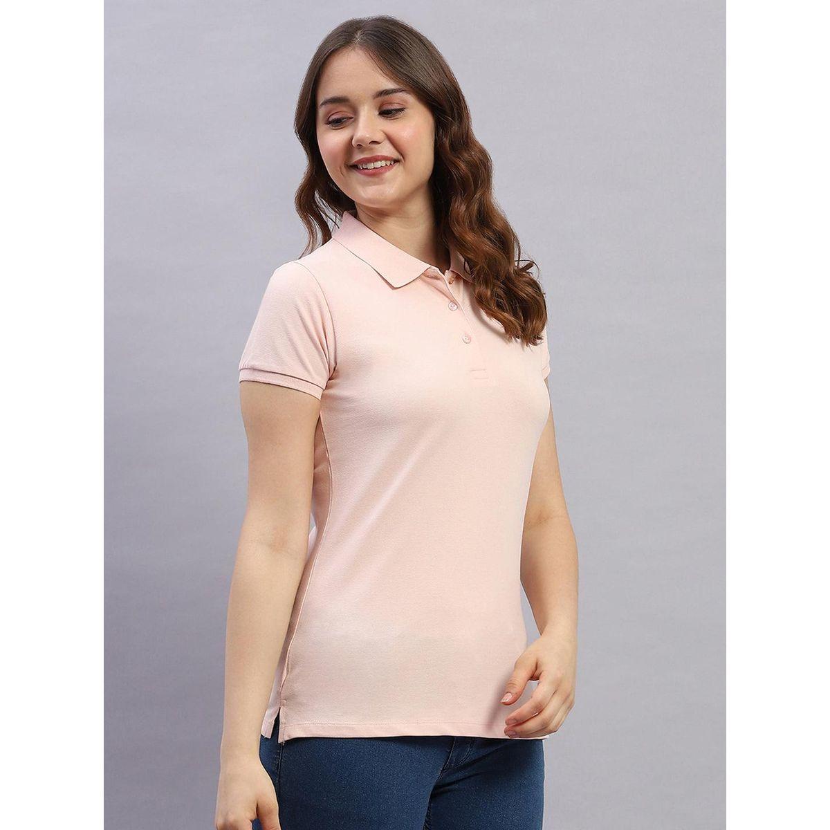 تيشيرت بولو سادة بأكمام قصيرة-women-clothing-tshirts-image-3