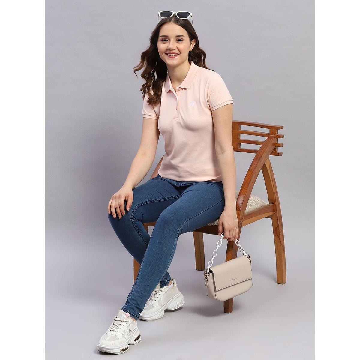 تيشيرت بولو سادة بأكمام قصيرة-women-clothing-tshirts-image-5