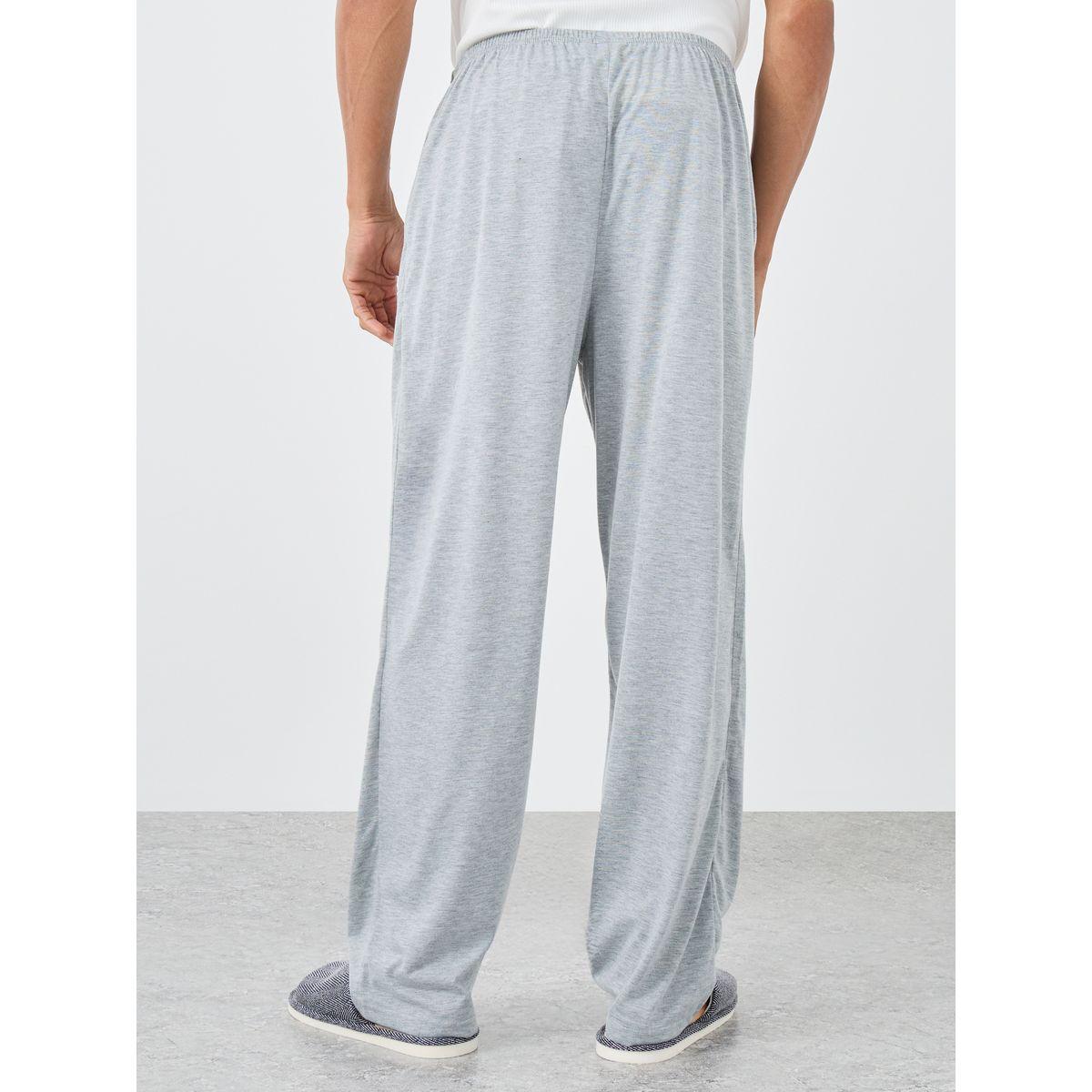 Styli Grey Solid Pyjama with Elastic Waist-men-clothing-nightwear-pyjamaandshorts-image-4